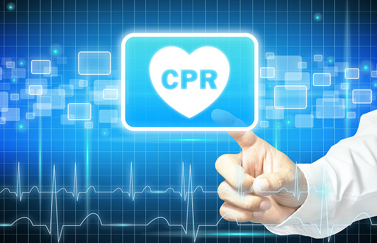 Basic CPR training course online via e-learning